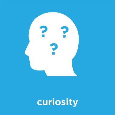 üzerinde mavi arka plan izole merak simgesi