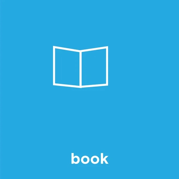 Icono del libro aislado sobre fondo azul — Vector de stock