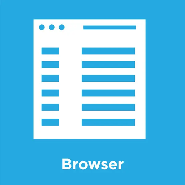 Icono del navegador aislado sobre fondo azul — Archivo Imágenes Vectoriales