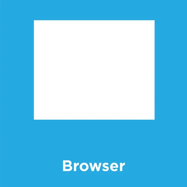 Icône du navigateur isolé sur fond bleu — Image vectorielle