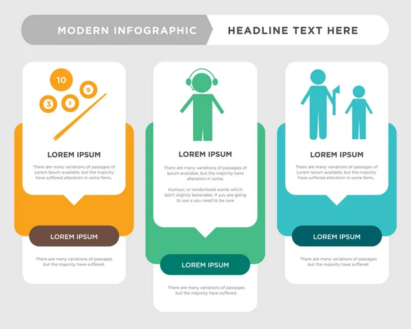Execução, despacho, infográfico snooker — Vetor de Stock