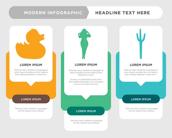 Saguaro, kurvige Mädchen, Gummiente Infografik — Stockvektor