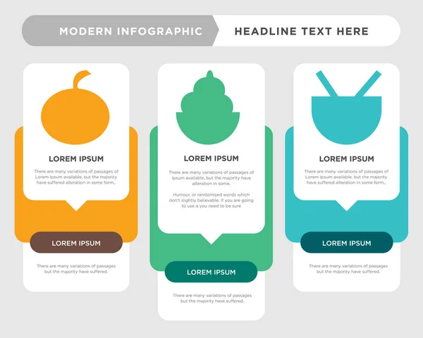 Tigela, sorvete, Infográfico de frutas — Vetor de Stock