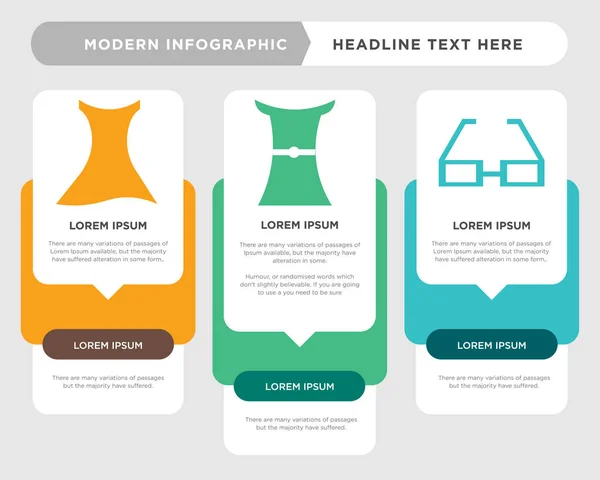 Lunettes forme, Femme longue robe noire, Femme robe infographie — Image vectorielle