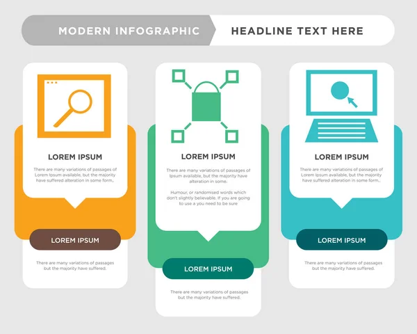 Pay-per-click, böngésző, Browser infographic — Stock Vector