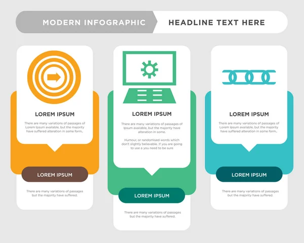 Link, Monitor, Infográfico de Destino — Vetor de Stock