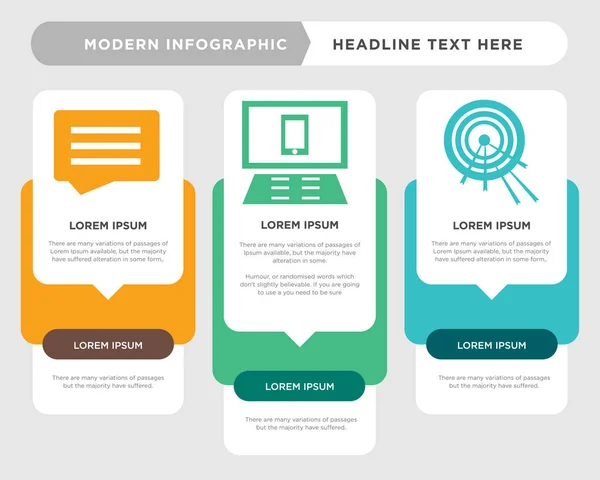 Objetivo, responsivo, infografía de chat — Vector de stock