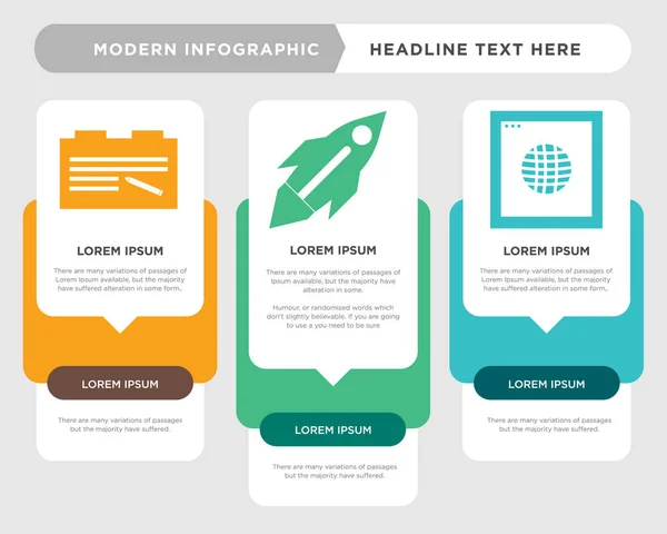 Internet, Startup, Notepad infográfico — Vetor de Stock