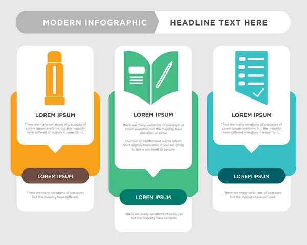 Test, Homework, Glue stick infographic — Stock Vector