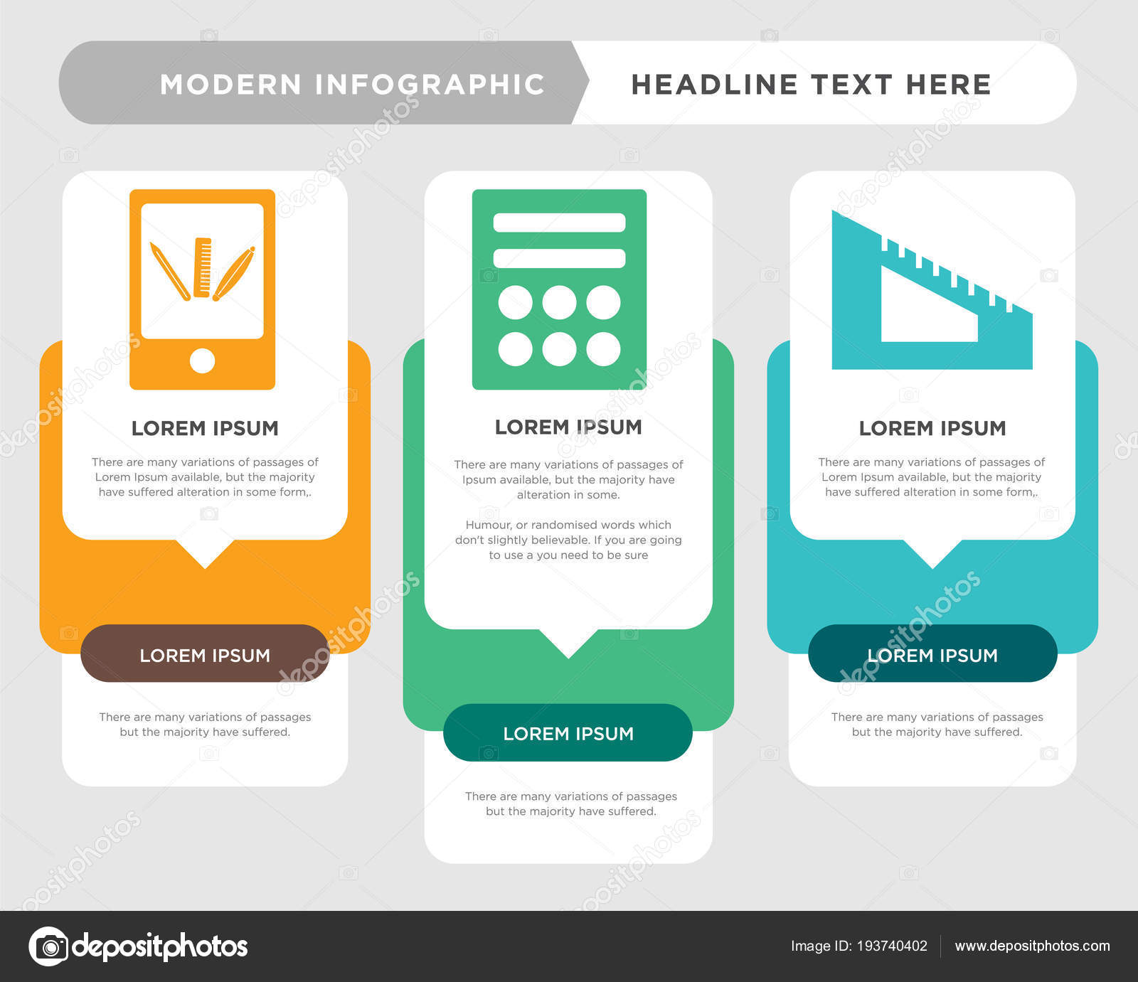 Protractor, Calculator, Learning infographic — Stock Vector © vector