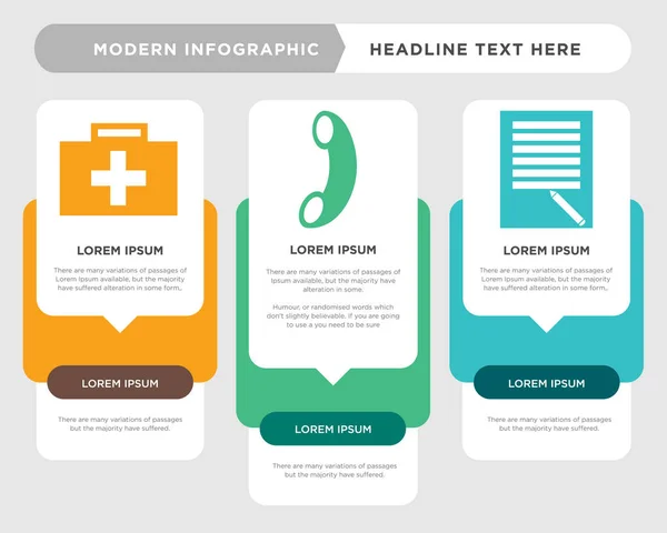 Todo lista, llamada, infografía médica — Vector de stock