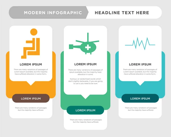 Puls, Helikopter, Behinderteninfografik — Stockvektor