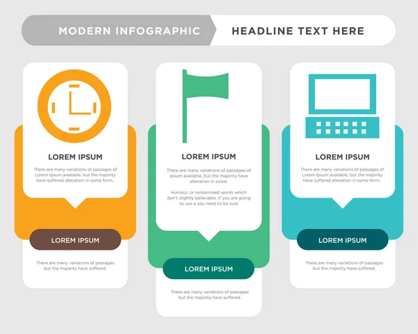 Laptop, Flagge, Browser-Infografik — Stockvektor