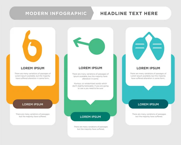 Lungen, Weibchen, Mageninfografik — Stockvektor