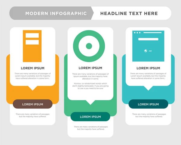 Navegador, Visão, Infográfico do servidor — Vetor de Stock