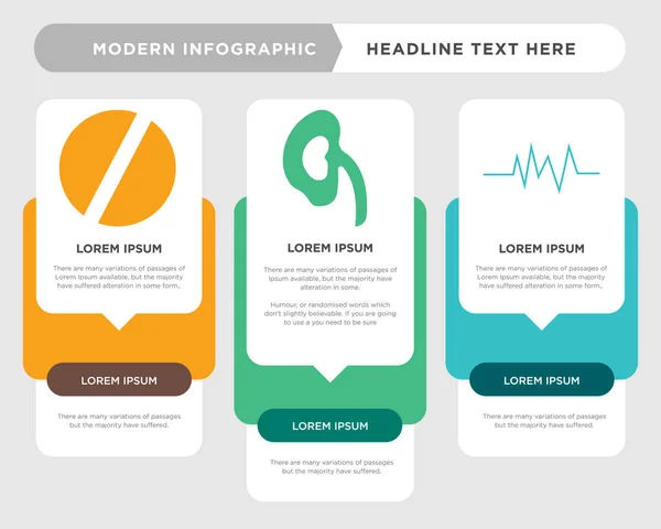 Pulso, rim, infográfico médico — Vetor de Stock