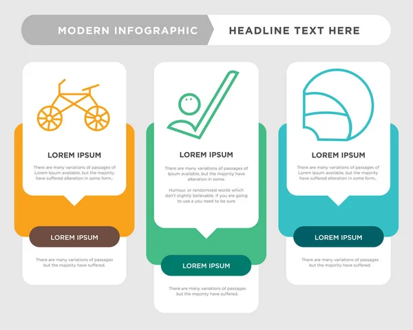 Mergulhador, hóquei, infográfico de bicicleta — Vetor de Stock