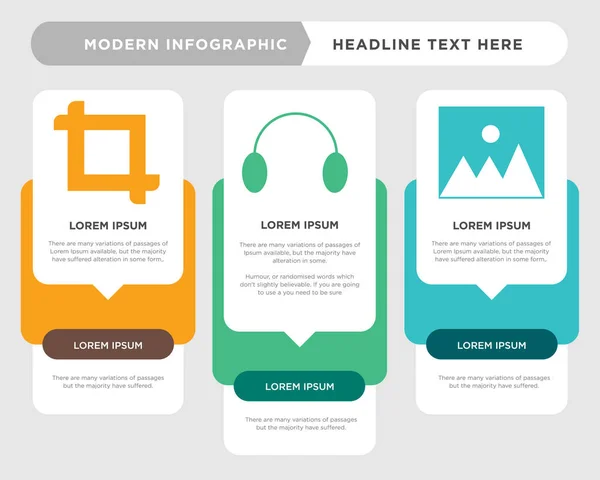 Imagem, Fones de ouvido, Infográfico de corte — Vetor de Stock