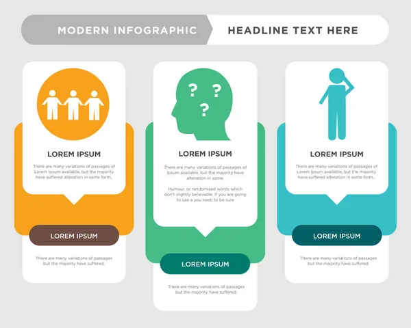 Rascarse la cabeza, curiosidad, infografía de compañerismo — Vector de stock