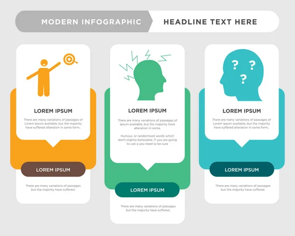 Curiosidad, síntomas, ambición infografía — Vector de stock