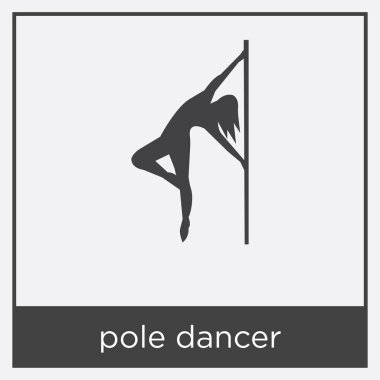 Beyaz arka plan üzerinde izole pole dancer simgesini