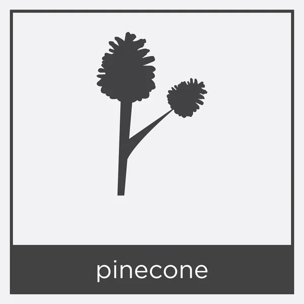 Pinecone icon isolated on white background — Stock Vector