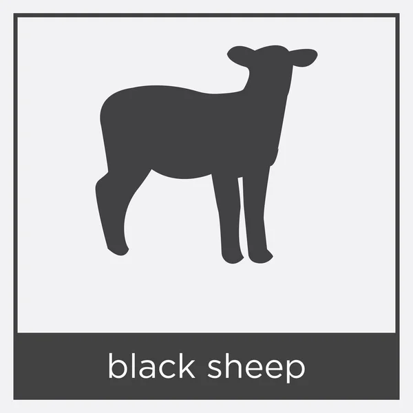 Black sheep icon isolated on white background — Stock Vector