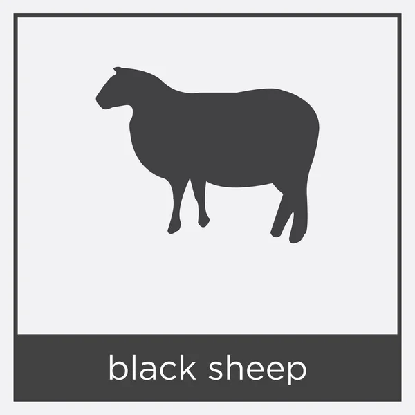 Black sheep icon isolated on white background — Stock Vector