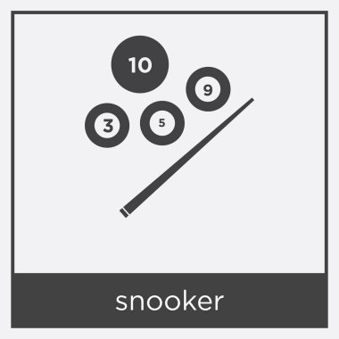 Beyaz arka plan üzerinde izole snooker simgesi