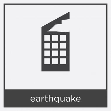 Beyaz arka plan üzerinde izole deprem simgesi