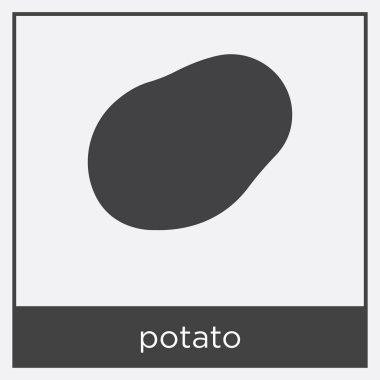 Beyaz arka plan üzerinde izole patates simgesi