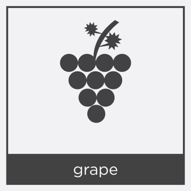 Beyaz arkaplanda üzüm simgesi izole edildi