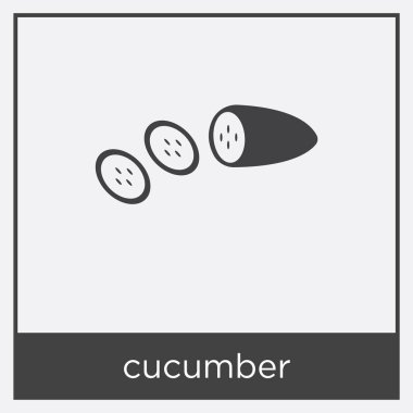 Beyaz arka plan üzerinde izole salatalık simgesi