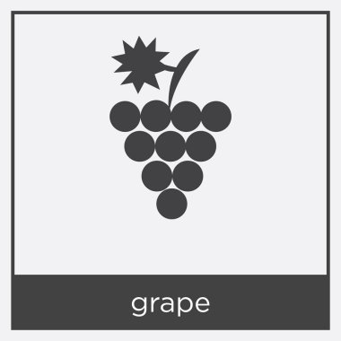 Beyaz arkaplanda üzüm simgesi izole edildi