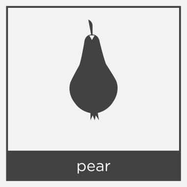 Beyaz arka plan üzerinde izole armut simgesi