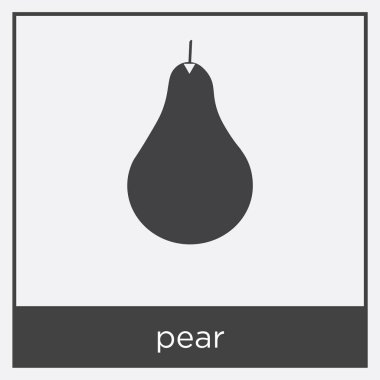 Beyaz arka plan üzerinde izole armut simgesi