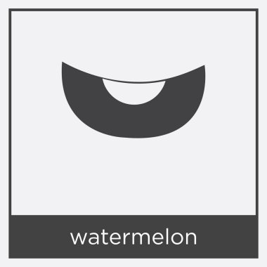 Beyaz arkaplanda karpuz simgesi izole edildi