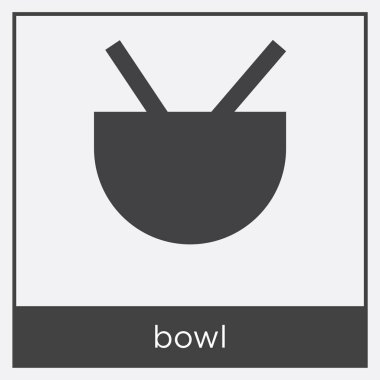 Beyaz arka plan üzerinde izole kase simgesi