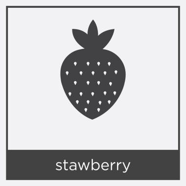 Beyaz arka plan üzerinde izole stawberry simgesi