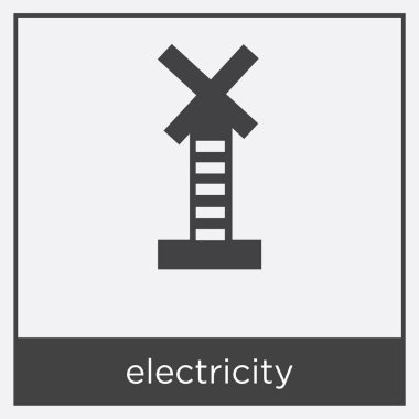 Beyaz arka plan üzerinde izole elektrik simgesi