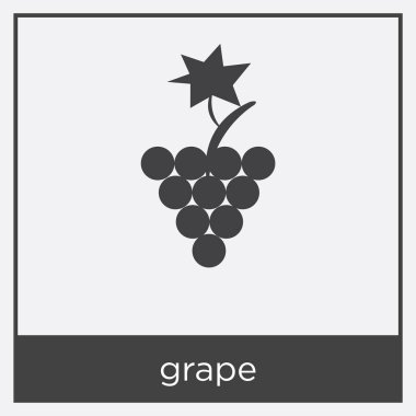 Beyaz arkaplanda üzüm simgesi izole edildi