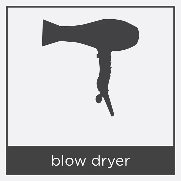Ikon blow dryer diisolasi pada latar belakang putih - Stok Vektor