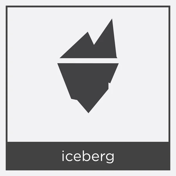 Icône iceberg isolé sur fond blanc — Image vectorielle