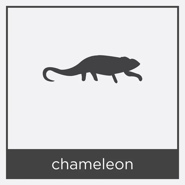 Kameleontti kuvake eristetty valkoisella pohjalla — vektorikuva