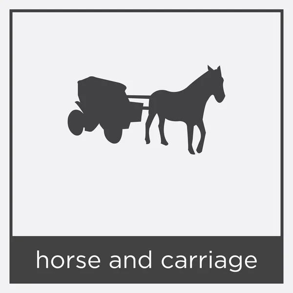 Άλογο και μεταφορά εικονίδιο που απομονώνονται σε λευκό φόντο — Διανυσματικό Αρχείο