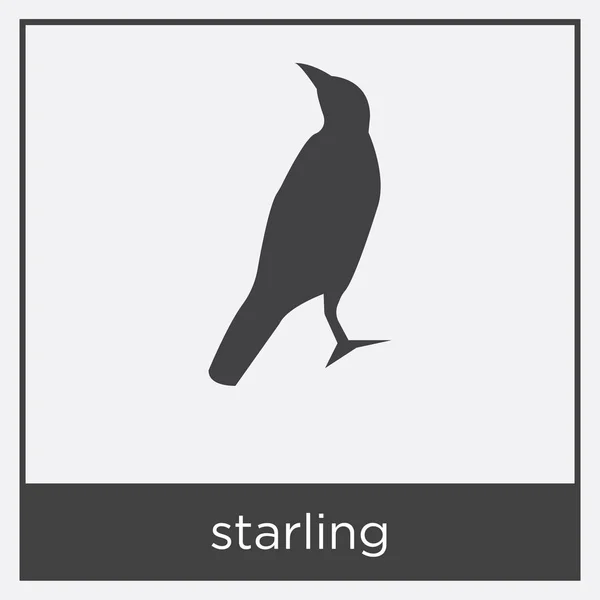 흰색 배경에 고립 starling 아이콘 — 스톡 벡터