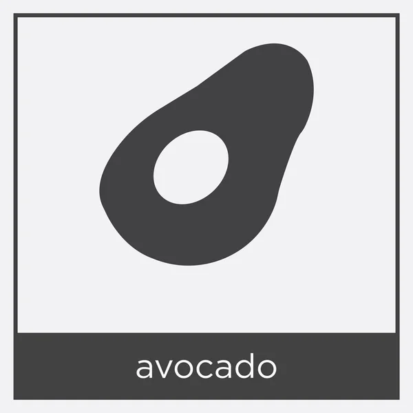 Иконка авокадо на белом фоне — стоковый вектор