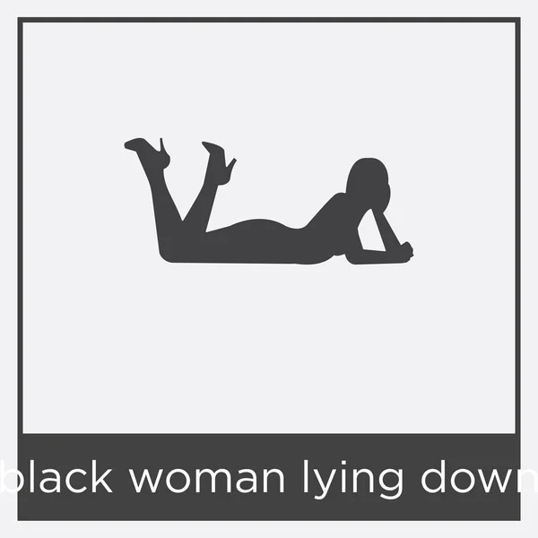 Mujer negra acostada icono aislado sobre fondo blanco — Archivo Imágenes Vectoriales