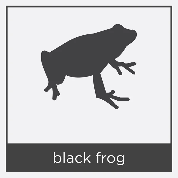 Schwarzer Frosch Symbol isoliert auf weißem Hintergrund — Stockvektor