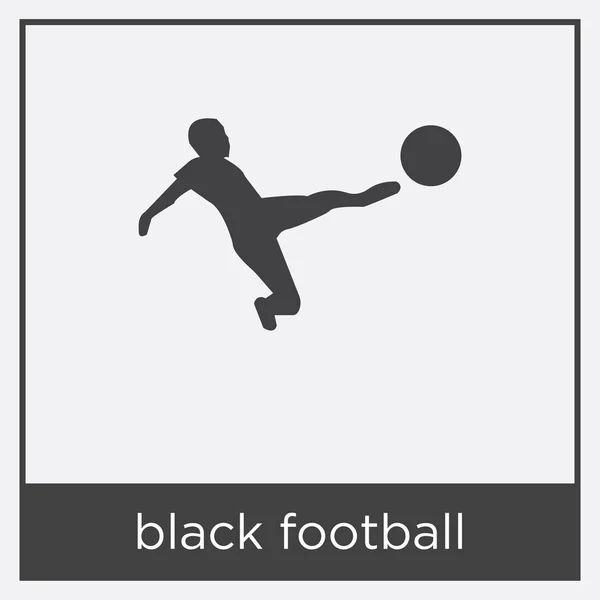 Zwarte voetbal pictogram geïsoleerd op witte achtergrond — Stockvector